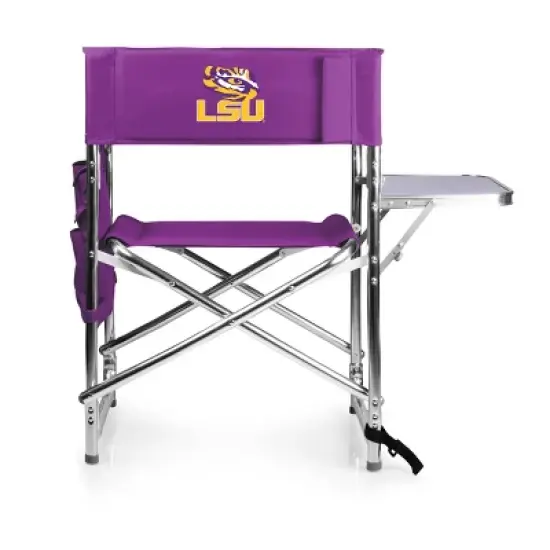 NCAA LSU Tigers Portable Camp Chair with Side Table image {5}