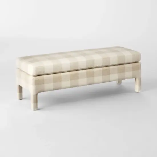 Bellfield Fully Upholstered Bench Checkered - Threshold&trade; designed with Studio McGee image {2}