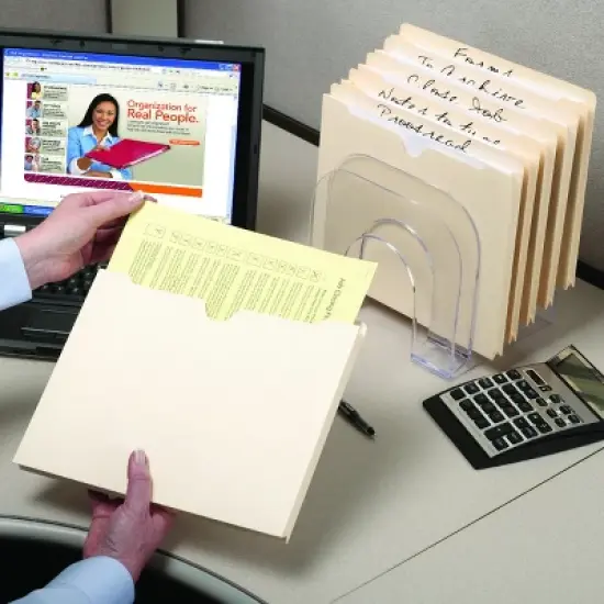 Smead File Jacket, Reinforced Tab, 1" Expansion, Legal Size, Manila, 50 per Box (76520) image {3}