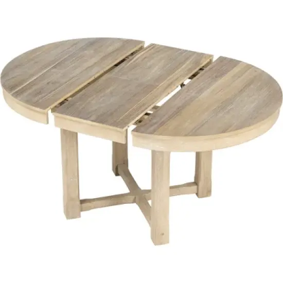 5 PCS Round Extendable Dining Table Set with Butterfly Leaf and 4 Upholstered Dining Armchairs-ModernLuxe image {9}