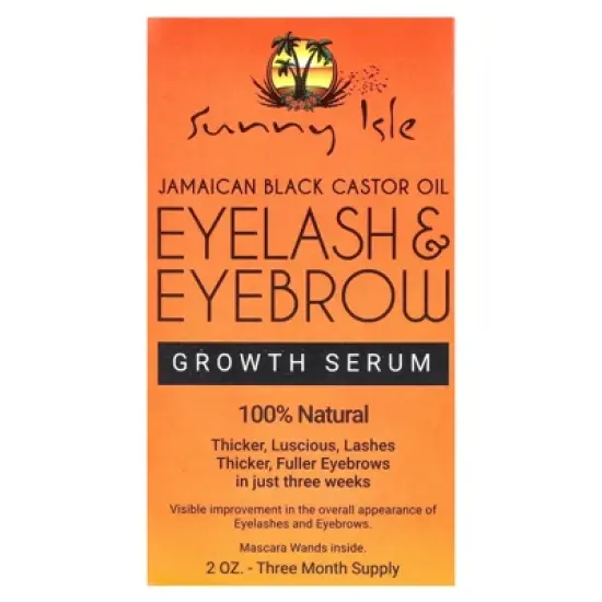 Sunny Isle Jamaican Black Castor Oil, Eyelash & Eyebrow Growth Serum, 2 oz image {1}