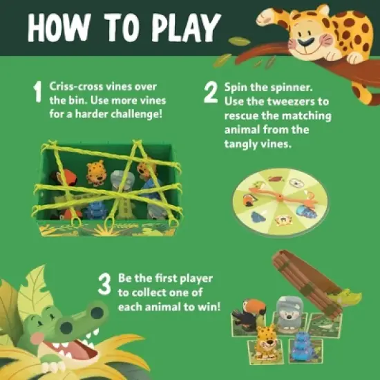 Educational Insights Jungle Rescue Game: Pattern-Focused Board Game for 1-2 Players, Includes Pieces image {4}