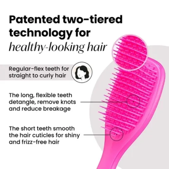 Tangle Teezer Mini Ultimate Detangler Hair Brush - Pink image {2}