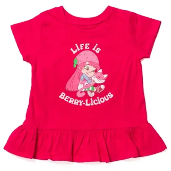 Strawberry Shortcake Girls 2 Pack T-Shirts Toddler to Little Kid image {4}