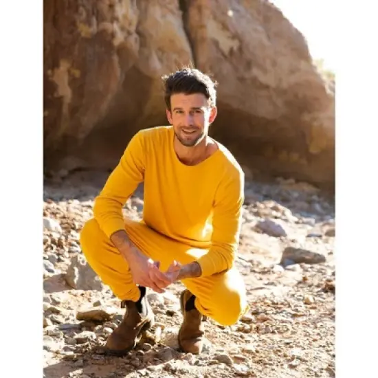 Leveret Mens Two Piece Cotton Solid Boho Color Pajamas image {2}