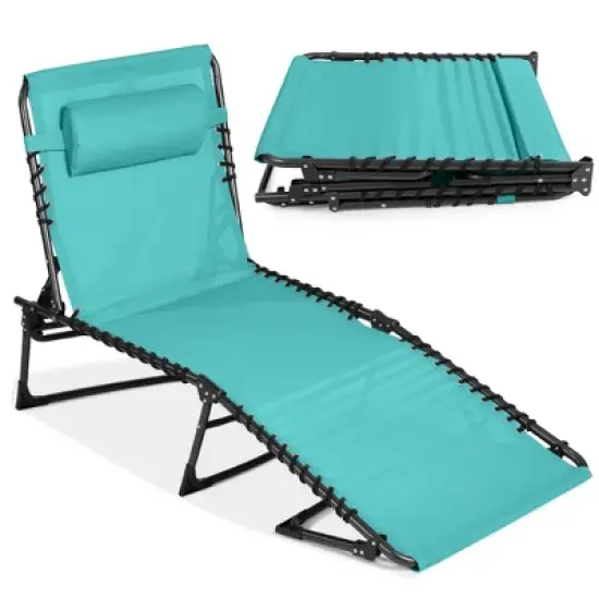 Best Choice Products Patio Chaise Lounge Chair, Outdoor Portable Adjustable Pool Recliner w/ Pillow image {26}