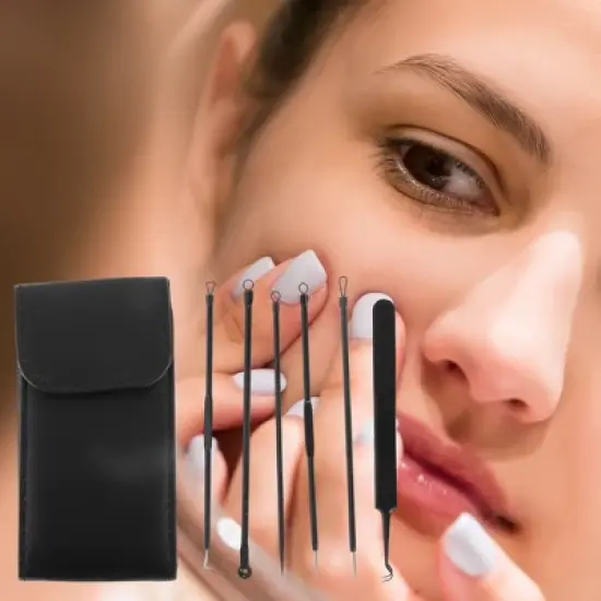 Unique Bargains Regular Pimple Extractor Tool Kit 1 Set image {3}