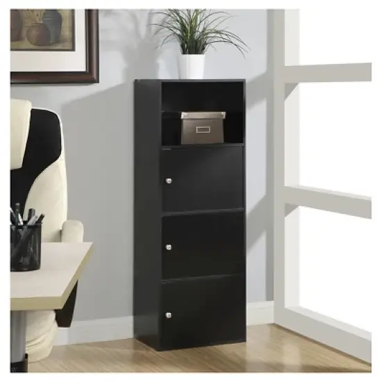 3 Door Cabinet Black - Breighton Home image {2}