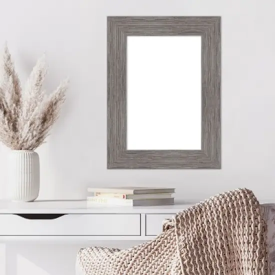 Amanti Art Pinstripe Plank Grey Framed Dry Erase Magnetic Board image {7}