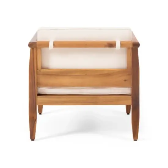 FIONECA Outdoor Club Chair, All-Weather Wicker Armchair with Cushion for Patio, Garden, Backyard, or Porch image {8}