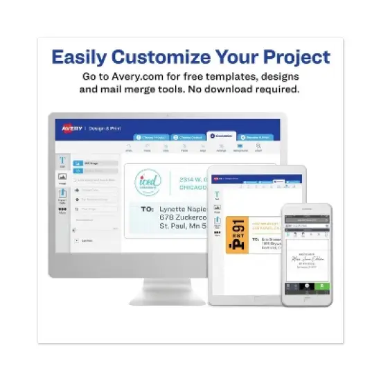 Avery 1 x 2-5/8 High-Visibility Laser Labels- Neon Yellow (750 per Pack): Printable Sticker, 30 Labels/Page image {6}