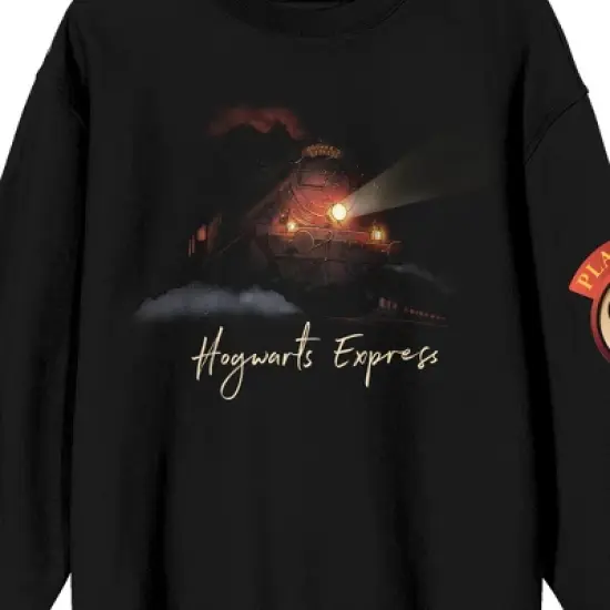 Harry Potter Hogwarts Express Women's Black Crew Neck Sweatshirt image {1}