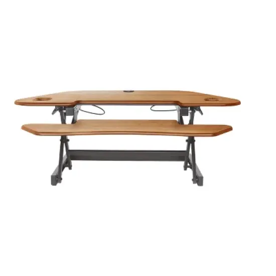 Height Adjustable Sit To Standing Corner Desk Riser - Rocelco image {5}