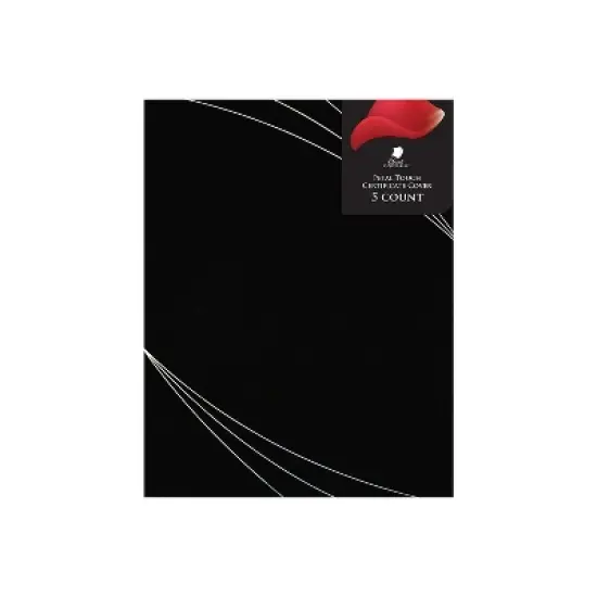 Great Papers Petal Touch Certificate Holders 9.34" x 12" Modern Black 5/Pack (2019002) image {5}