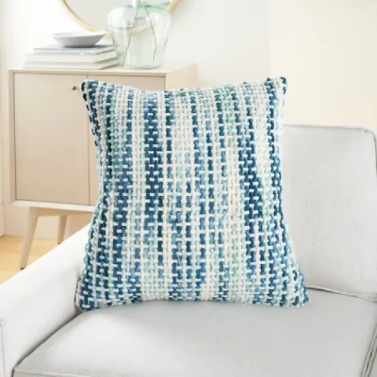 20"x20" Oversize Life Styles Spacedye Basketweave Square Throw Pillow - Mina Victory image {4}