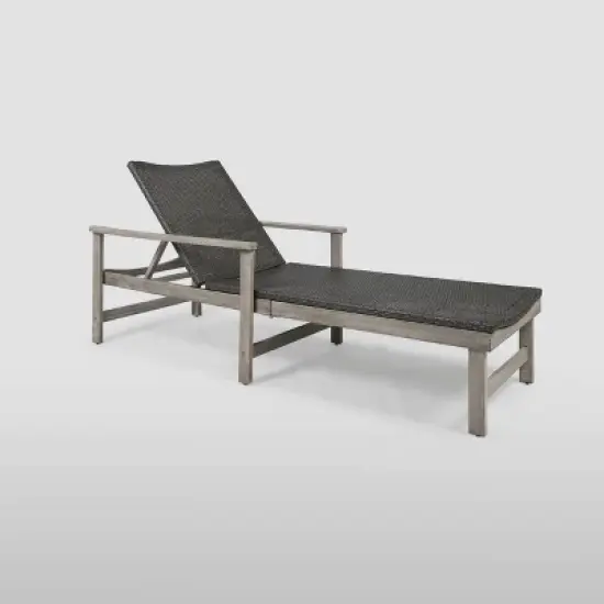 Hampton Acacia Chaise Lounge - Christopher Knight Home
 image {7}