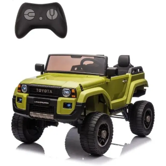 Toyota Licensed 24V Kids Ride-On Car, 2-Seater Electric Off-Road Truck with Parental Remote Control, Bluetooth Music, LED Lights, 4x550W Motors image {8}