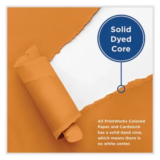 PrintWorks Professional Color Cardstock, 65 lb Cover Weight, 8.5 x 11, Orange, 250/Ream image {1}