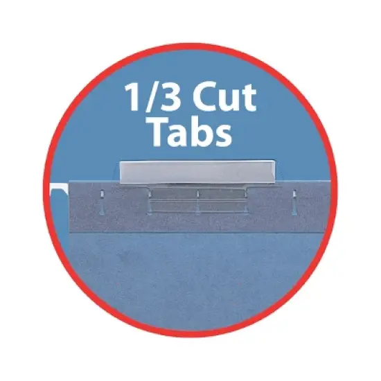 Smead Hanging File Folder with Tab, 1/3-Cut Adjustable Tab, Letter Size, 25 per Box image {4}