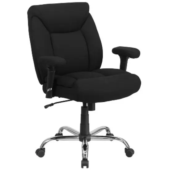 Emma and Oliver 400 lb. Big & Tall Mid-Back Deep Tufted Ergonomic Task Office Chair & Arms image {11}