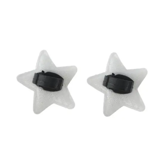 Unique Bargains Five-pointed Star Shoelace Charms Silver Tone 1 Pair image {3}