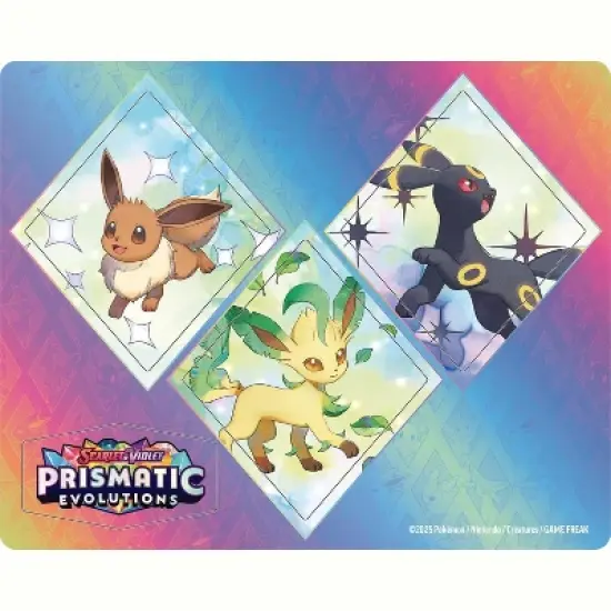 Pokemon TCG: Scarlet & Violet&mdash;Prismatic Evolutions Tech Sticker Collection &ndash; Leafeon (1 Foil Promo Card & 3 Booster Packs) image {3}
