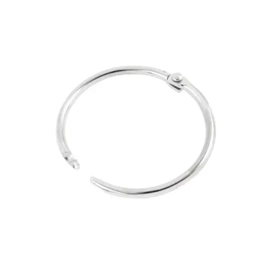 Unique Bargains Book Office Metal Loose Leaf Binder Hinge Snap Ring 6 Pcs 1.6" Inner Dia image {3}
