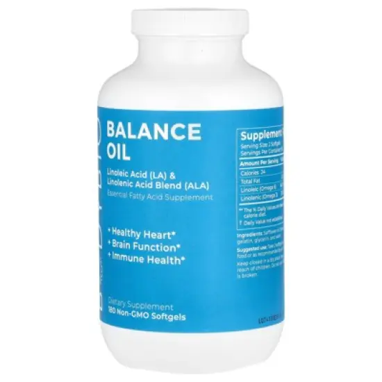 BodyBio Balance Oil, Linoleic Acid (LA) & Linolenic Acid Blend (ALA), 180 Softgels image {3}