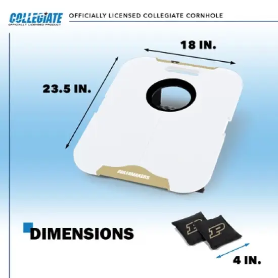 NCAA Purdue Boilermakers All-Weather Travel Cornhole Set image {4}