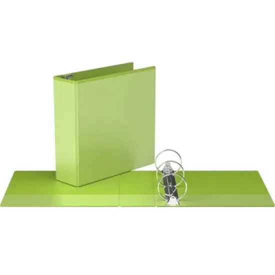 3" Premium Round Ring Binder 6pk Customizable View Lime Green - Easyview image {1}