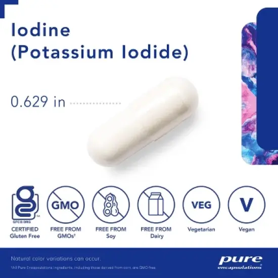 Pure Encapsulations Iodine - to Support The Thyroid & Help Maintain Healthy Cellular Metabolism - with Premium Potassium Iodide - 120 Capsules image {2}