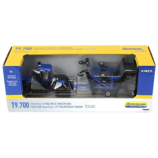 ERTL 1/64 New Holland T9.700 SmartTrax II with PLM Intelligence & Folding Disc 13995 image {5}