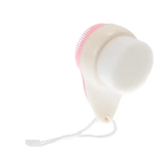 Unique Bargains Soft ABS Silicone Nylon Wool Cleansing Brush Small Double Side 2.80"x1.81" 1 Pc image {4}