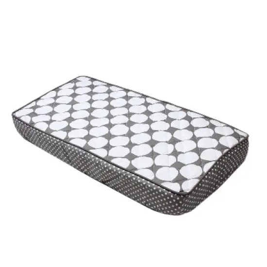 Bacati - MixNMatch Gray Large Dots Changing Pad Cover image {7}