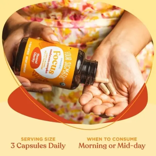 Four Sigmatic Focus Organic Mushroom Vitamin Capsules - 90ct image {4}