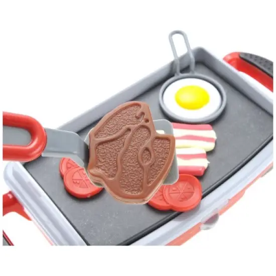 Insten 14 Piece Play Food Eggs and Bacon, Pretend Kitchen Breakfast Griddle, Electric Grill Playset image {6}