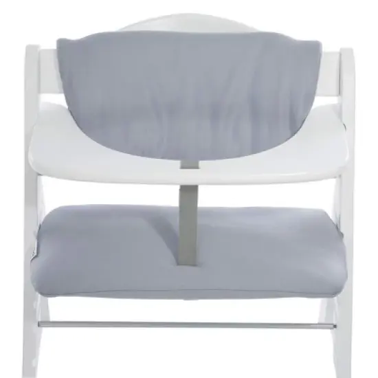 hauck Highchair Pad Deluxe, Removable Washable Padded Seat Cushion Compatible with Wooden Alpha+ and Beta+ Model High Chair, Accessory Only, Grey image {1}