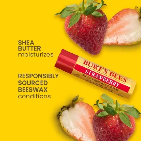 Burt's Bees Lip Balm - Strawberry - 0.15oz image {2}