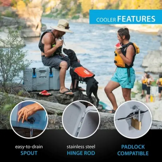 Lifetime 55 Quart High Performance Cooler, White and Pink (91245) image {6}