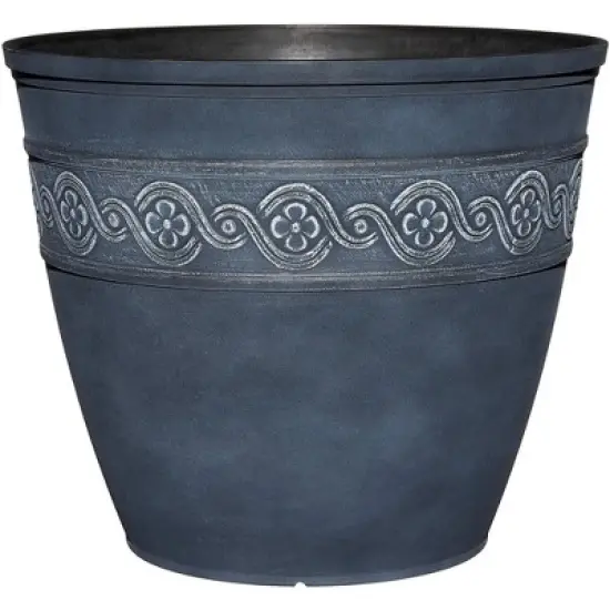 Classic Home and Garden Indoor/Outdoor Round Corinthian Resin Flower Pot Planter image {5}