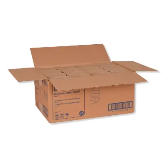 Tork Universal Multifold Hand Towel, 1-Ply, 9.13 x 9.5, Natural, 250/Pack, 16 Packs/Carton image {2}