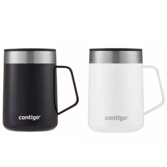 Contigo Streeterville Stainless Steel Mug with Handle, 14oz 2-Pack image {5}