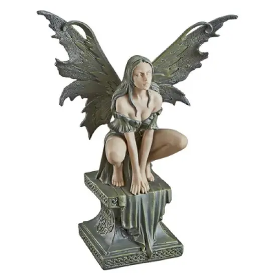 Design Toscano Celtic Inspired Fairy's Perilous Perch Garden Statue: Medium image {1}