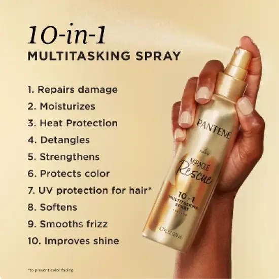 Pantene Miracle Rescue 10-in-1 Multi Tasking Leave-in Hair Treatment - 5.7oz image {2}