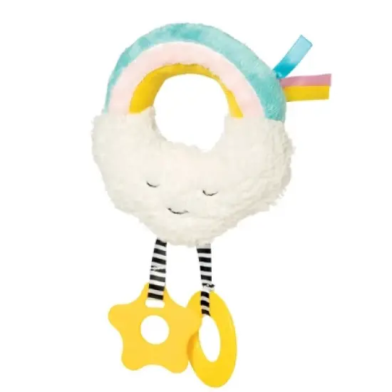 Manhattan Toy Cherry Blossom Days Cloud Baby Circle Rattle with Crinkle Paper and Teethers image {2}