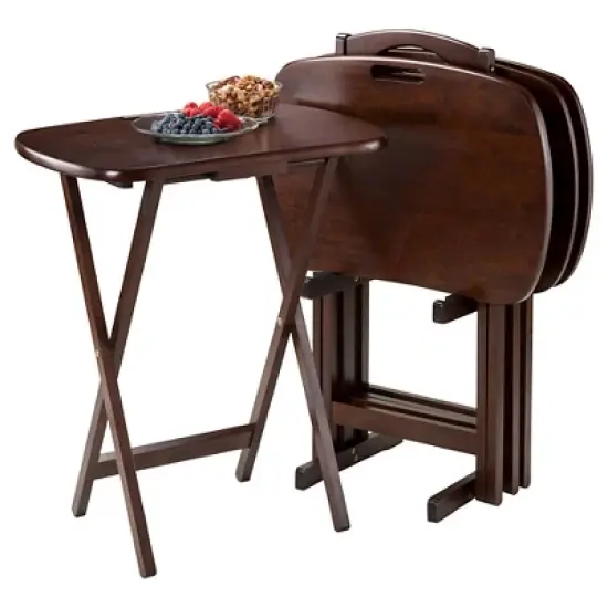 5pc Lucca TV Set Walnut Finish - Winsome image {2}