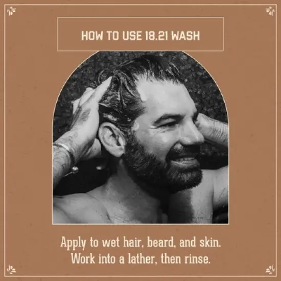 18.21 Man Made Noble Oud 3-in 1 Mens Shampoo+Conditioner+ Body Wash, 32 oz image {6}