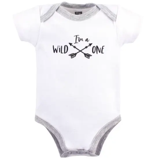 Hudson Baby Cotton Bodysuits 5pk, Baby Bear image {3}