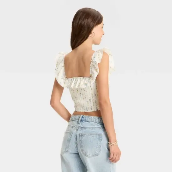 Women's Ruffle Sleeve Smocked Tank Top - Wild Fable&trade; image {1}