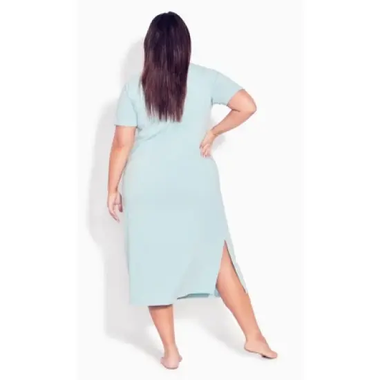 Women's Plus Size Sweet Dreams Nightdress - aqua | EVANS image {1}